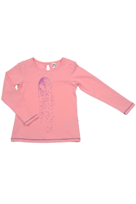 Лонгслив для девочек Mini Maxi, модель 2444, цвет кремовый/розовый