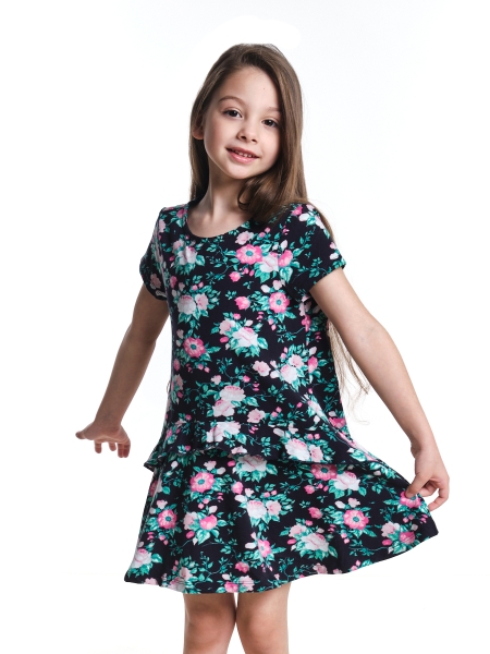 Платье для девочек Mini Maxi, модель 6155, цвет мультиколор - Платья для девочек с коротким рукавом