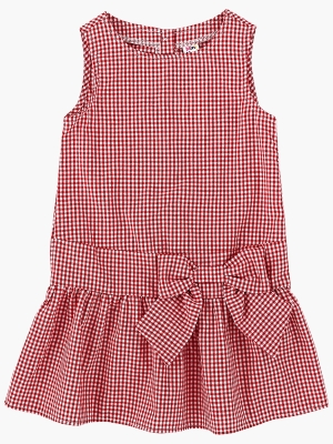 Платье для девочек Mini Maxi, модель 4703, цвет красный/клетка