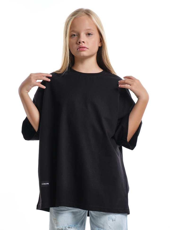 Футболка для девочек Mini Maxi, модель 8030, цвет черный - Футболки для девочек