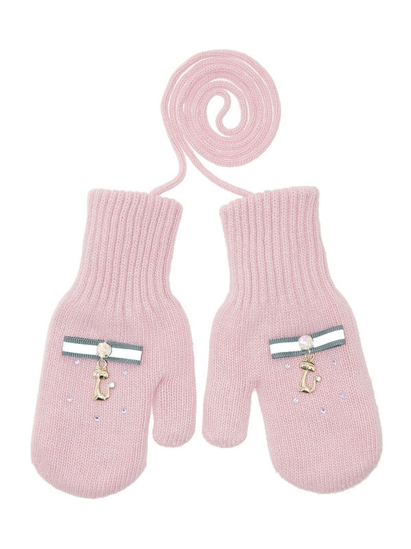 Варежки для девочки Сметанка, Миалт розовый - Варежки