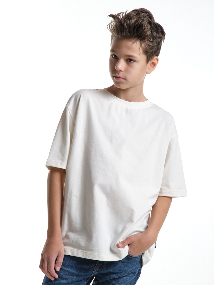 Футболка для мальчиков Mini Maxi, модель 7627, цвет белый - Футболки однотонные