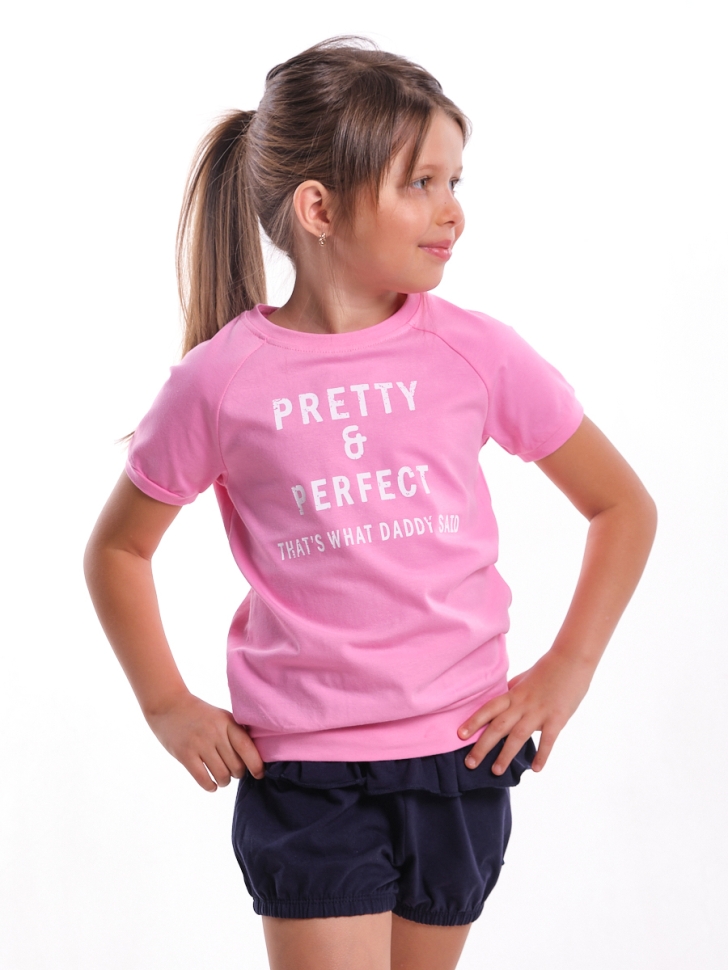 Футболка для девочек Mini Maxi, модель 0735, цвет розовый - Футболки для девочек