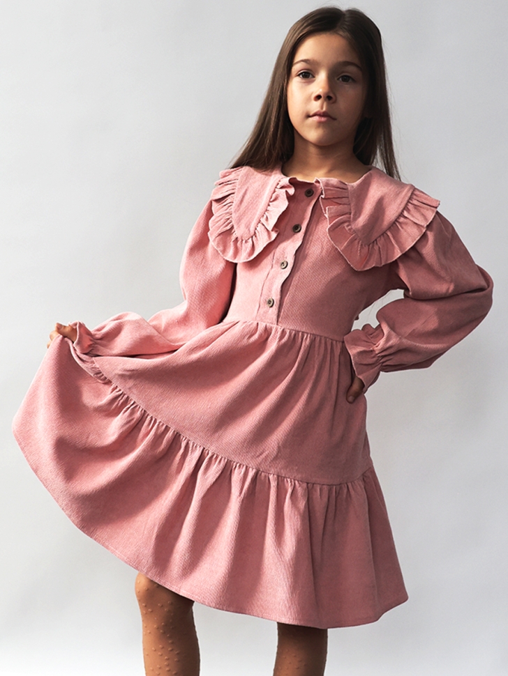 Платье для девочки школьное БУШОН ST74, цвет пудра - Платья коктельные / вечерние