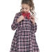 Платье для девочек Mini Maxi, модель 682, цвет синий/красный/клетка