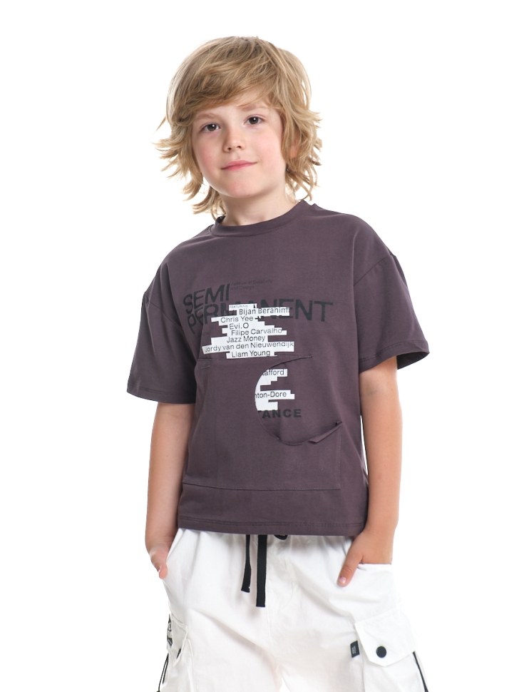 Футболка для мальчиков Mini Maxi, модель 3328927, цвет серый - Футболки для мальчиков