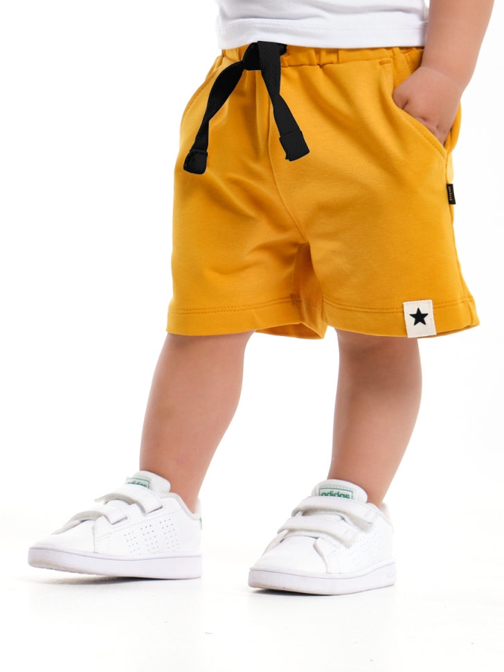 Шорты для мальчиков Mini Maxi, модель 8094, цвет горчичный/черный - Шорты для мальчиков