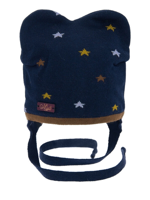 Шапка для мальчика Космик, Миалт коричневый/темно-синий, весна-осень - Шапки весна-осень