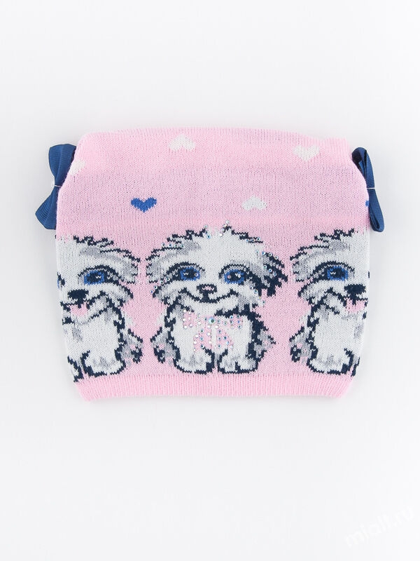 Шапка для девочки Тотошка, Миалт бледно-розовый/белый, весна-осень - Для девочек весна-осень