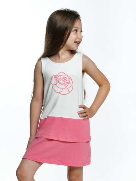 Платье для девочек Mini Maxi, модель 2963, цвет розовый - Платья для девочек с коротким рукавом