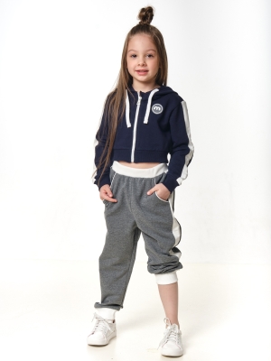 Костюм для девочек Mini Maxi, модель 7064, цвет синий/графит