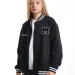 Бомбер для девочек Mini Maxi, модель 3325015, цвет черный