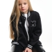 Бомбер для девочек Mini Maxi, модель 3325015, цвет черный