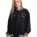Бомбер для девочек Mini Maxi, модель 3325015, цвет черный