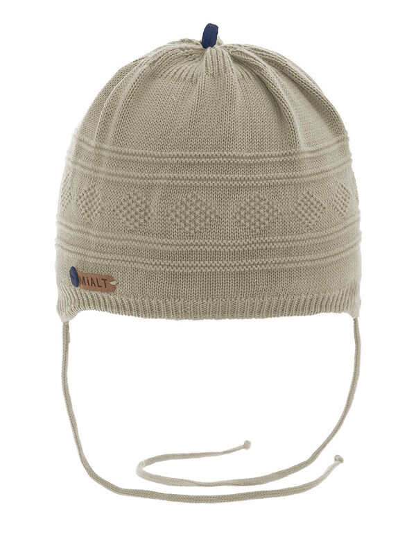 Шапка для мальчика Эльф, Миалт бежевый, весна-осень - Шапки весна-осень
