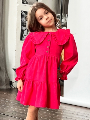 Платье для девочки школьное БУШОН ST74, цвет фуксия