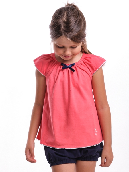 Туника для девочек Mini Maxi, модель 0826, цвет коралловый - Туники для девочек