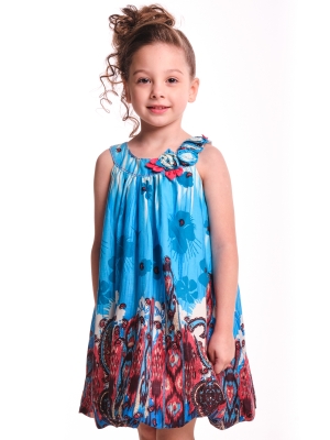 Сарафан для девочек Mini Maxi, модель 2106, цвет голубой