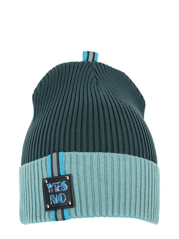 Шапка для мальчика Смысл, Миалт серо-голубой/серо-зеленый, весна-осень - Шапки весна-осень