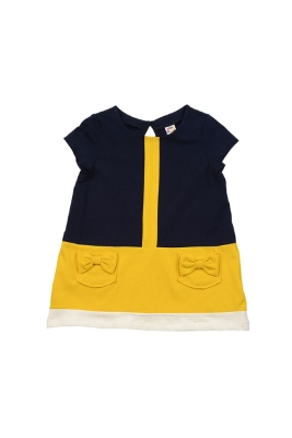Платье для девочек Mini Maxi, модель 1986, цвет синий/желтый