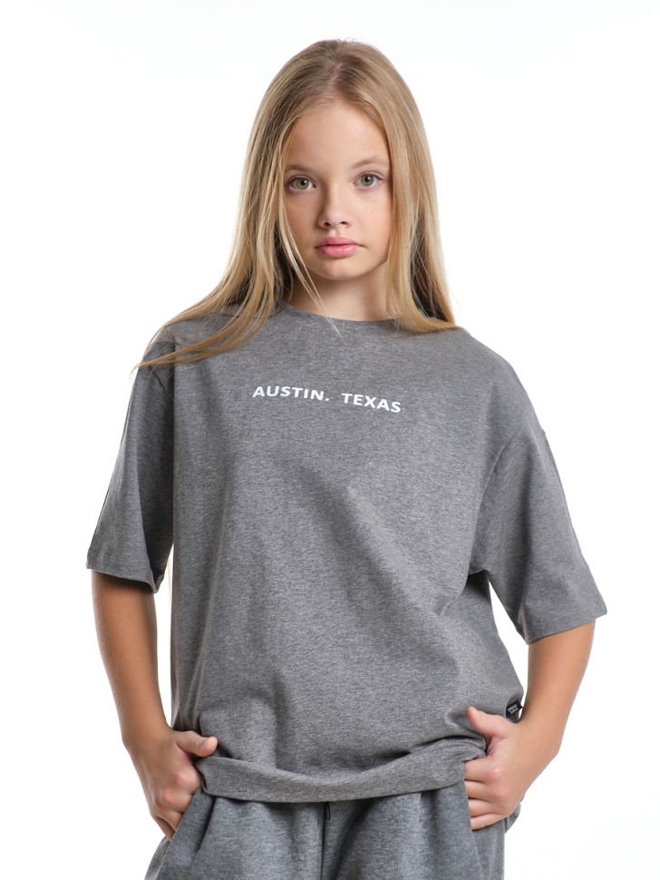 Футболка для девочек Mini Maxi, модель 7613, цвет серый/меланж - Футболки для девочек