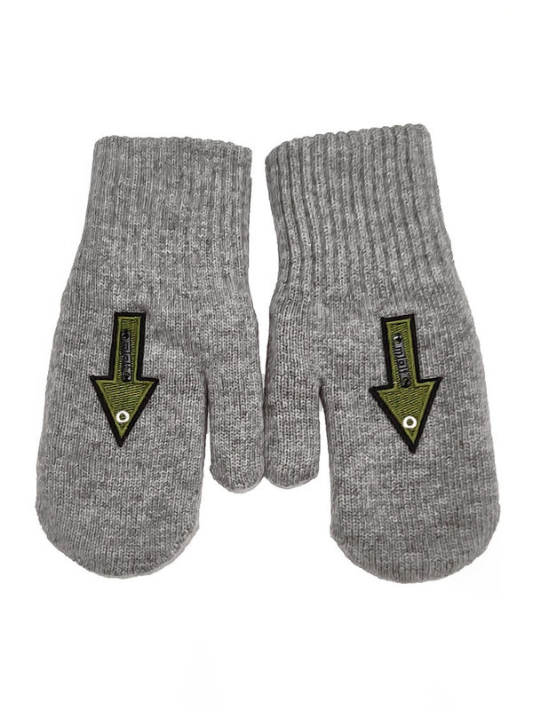 Варежки для мальчика Стрелка, Миалт средне-серый, зима - Варежки