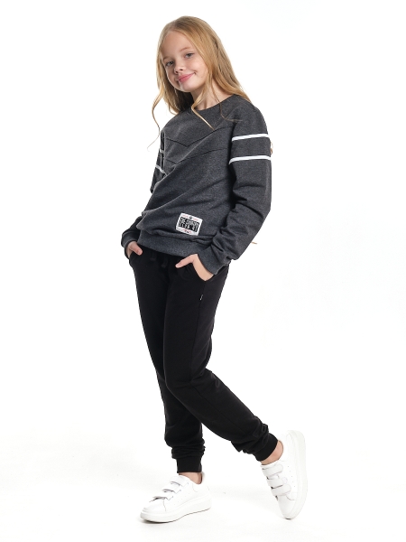 Комплект для девочек Mini Maxi, модель , цвет черный - Костюмы спортивные