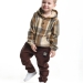 Джемпер для мальчиков Mini Maxi, модель 7858, цвет бежевый/хаки/клетка