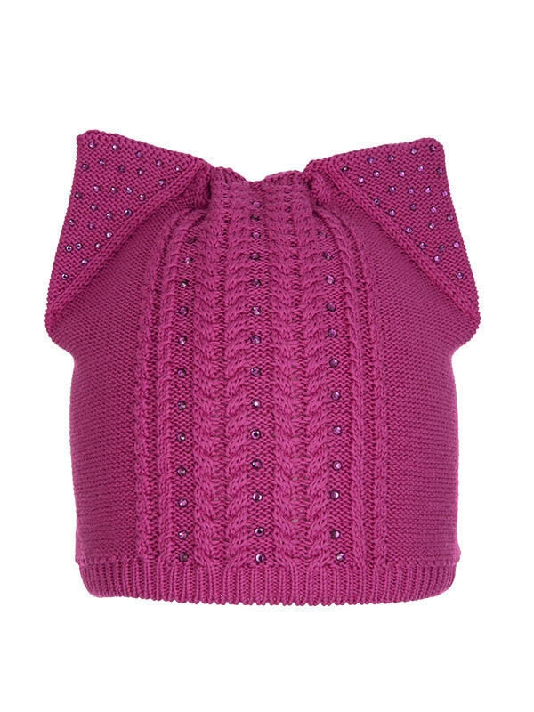 Шапка для девочки Ватрушка, Миалт фуксия, весна-осень - Для девочек весна-осень