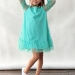 Платье для девочки нарядное БУШОН ST53, цвет изумрудный