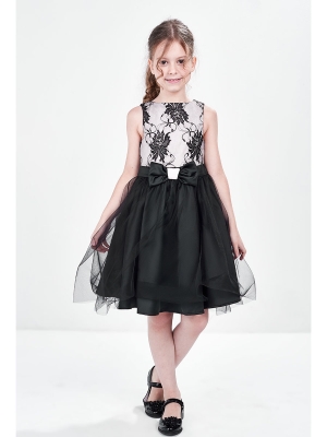 Платье для девочек Mini Maxi, модель 6183, цвет белый/черный