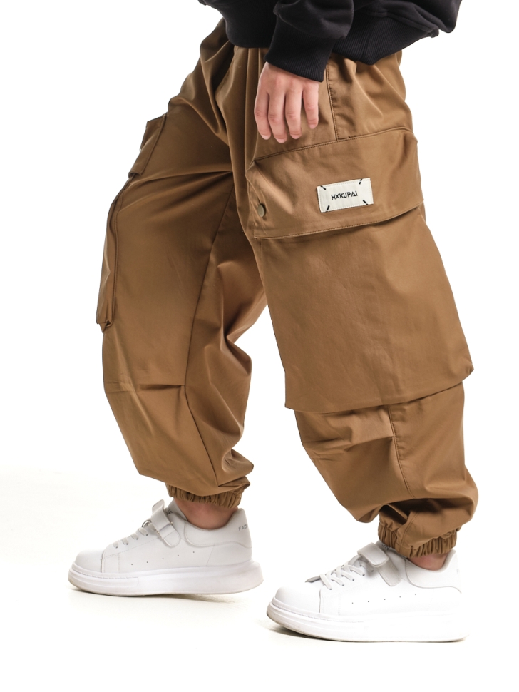 Брюки для мальчиков Mini Maxi, модель 3367077, цвет хаки - Брюки текстильные