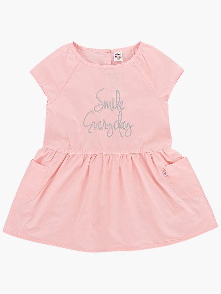 Платье для девочек Mini Maxi, модель 4378, цвет кремовый/розовый - Платья для девочек с коротким рукавом