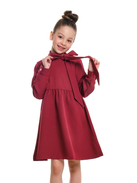 Платье для девочек Mini Maxi, модель 7372, цвет бордовый - Платья для девочек с длинным рукавом