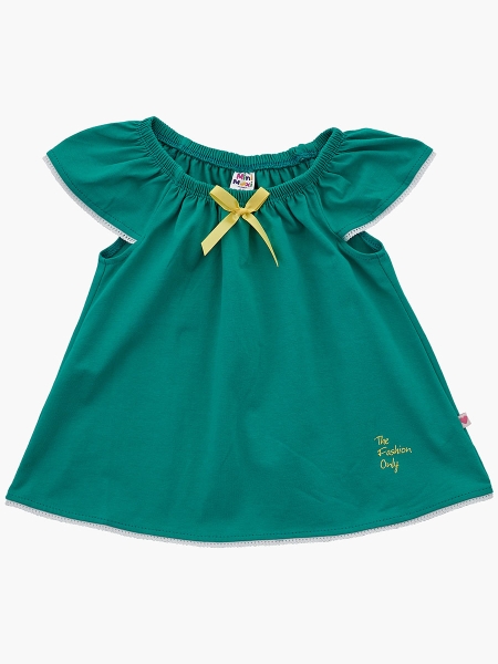 Футболка для девочек Mini Maxi, модель 0826, цвет зеленый - Туники для девочек