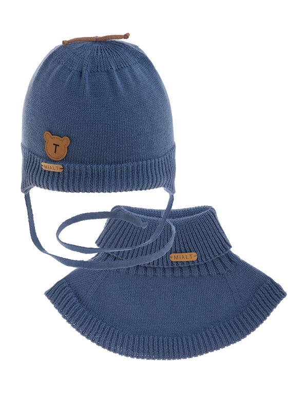 Комплект для мальчика Домовенок, Миалт джинсовый, весна-осень - Шапки весна-осень