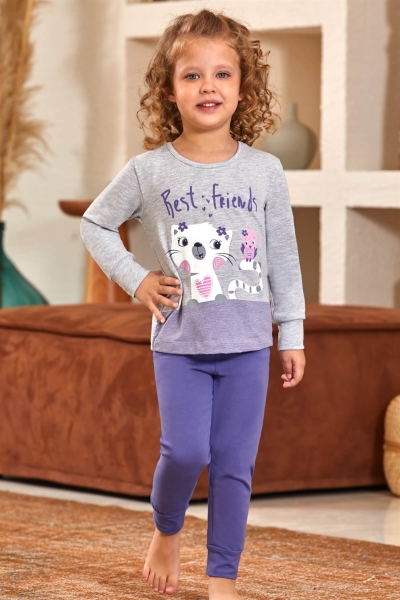 Пижама для девочки, цвет сиреневый, 9131-Baykar - Пижамы для девочек