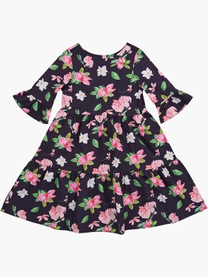 Платье для девочек Mini Maxi, модель 7642, цвет синий/зеленый/мультиколор