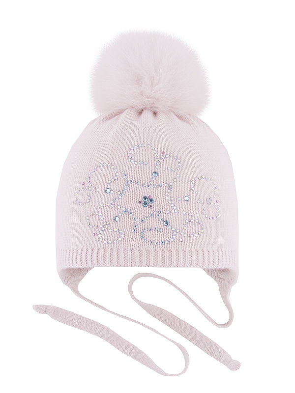 Шапка для девочки Шахерезада, Миалт розовый - Шапочки на завязках