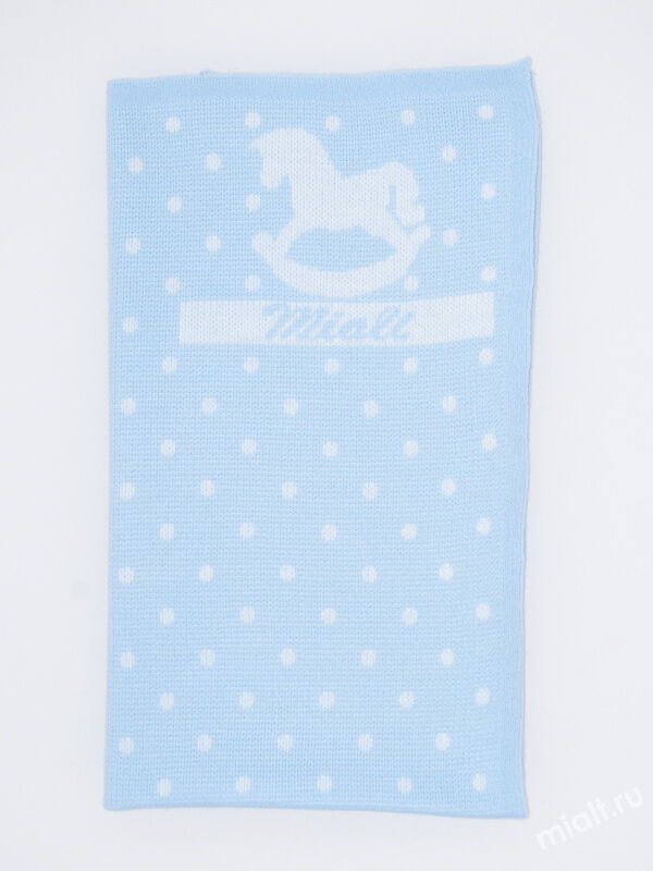 Плед Лошадка, Миалт бледно-голубой/белый - no-shop