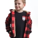Куртка для мальчиков Mini Maxi, модель 7857, цвет красный/черный/клетка