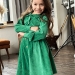 Платье для девочки школьное БУШОН ST73, цвет зеленый