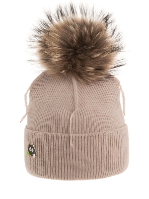 Шапка для девочки Darling, Миалт бежево-розовый, зима