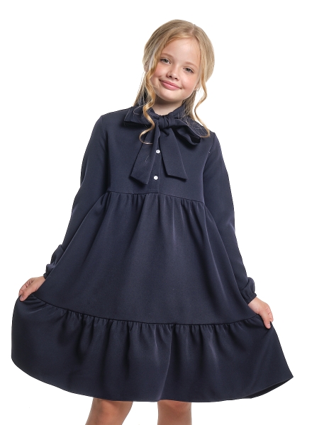 Платье для девочек Mini Maxi, модель 7832, цвет синий - Платья для девочек с длинным рукавом