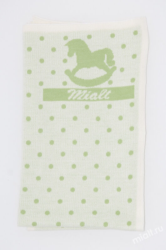 Плед Лошадка, Миалт экрю/салатовый - no-shop