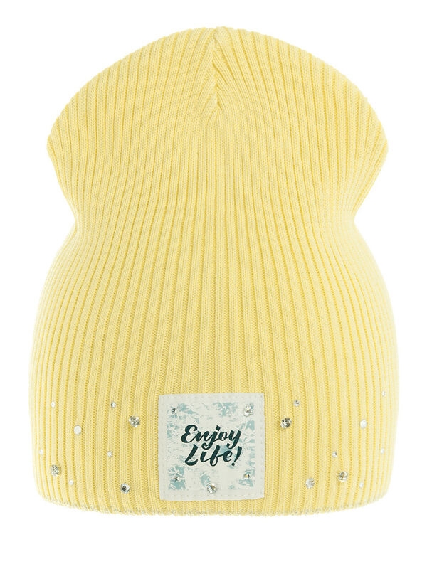 Шапка для девочки Пальмира, Миалт светло-желтый, весна-осень - Для девочек весна-осень