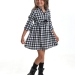 Платье для девочек Mini Maxi, модель 7877, цвет черный/белый/клетка
