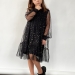 Платье для девочки нарядное БУШОН ST53, цвет черный блестки