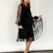 Платье для девочки нарядное БУШОН ST53, цвет черный блестки