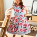 Платье для девочки нарядное БУШОН ST30, стиляги, цвет голубой/розовый цветы